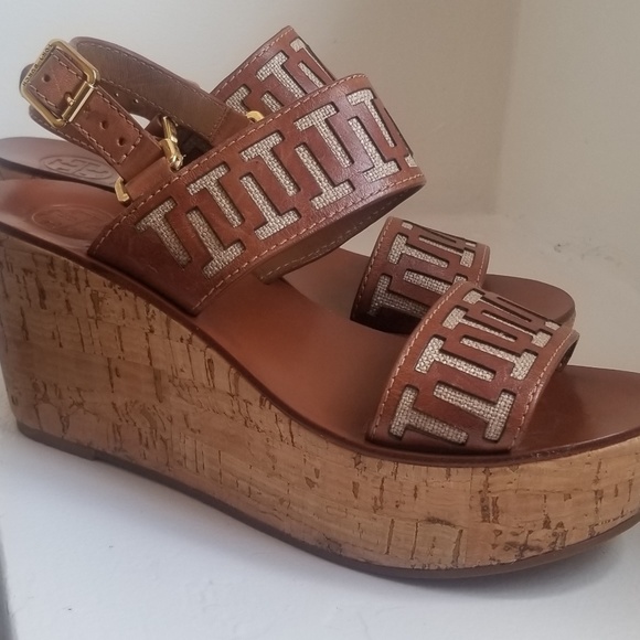 Tory Burch Shoes - Tory Burch Regan cork wedge sandal